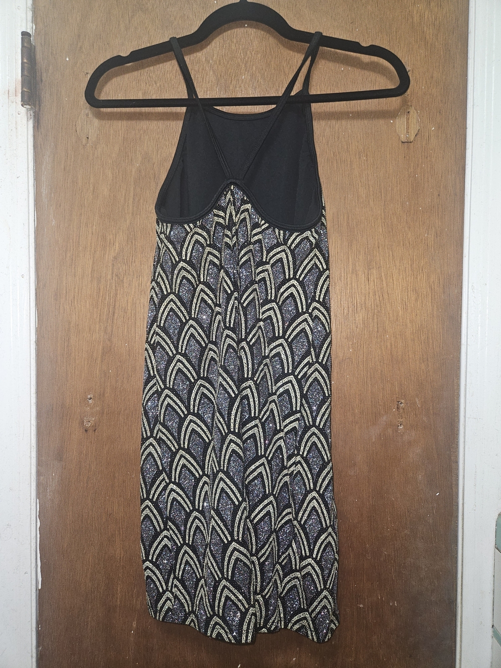Double Platinum sequined halter dress, - Picture 5 of 5
